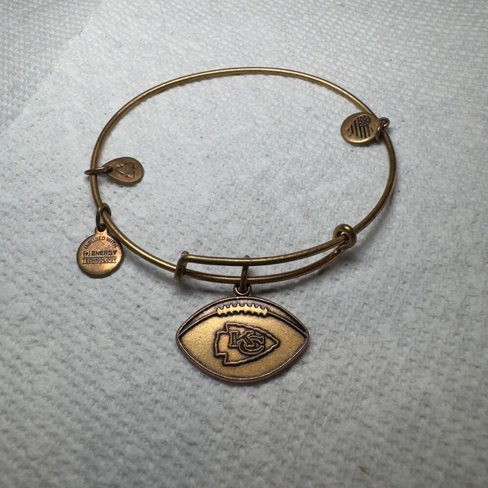 Alex and Ani Color Bracelet Kansas City Chiefs Football Charms NFL Collectible